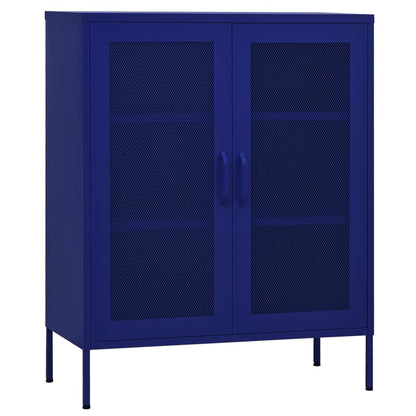 Armario De Almacenamiento Acero Azul Marino 80x35x101,5 Cm_1