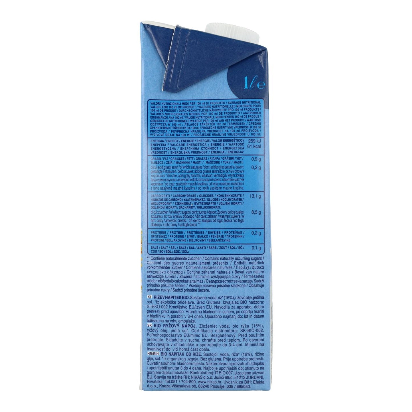Pack de 6 Bebidas de Arroz Biológicas Scotti Natural 1 L