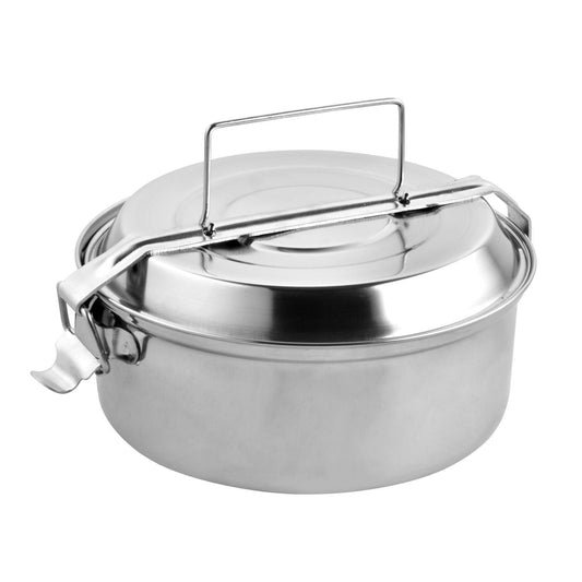 Fiambrera Metalica De Acero Inoxidable Con 2 Platos Ø 18 Cm. Lunch Box, Fiambrera Metalica, Porta Alimentos Metalico,_0