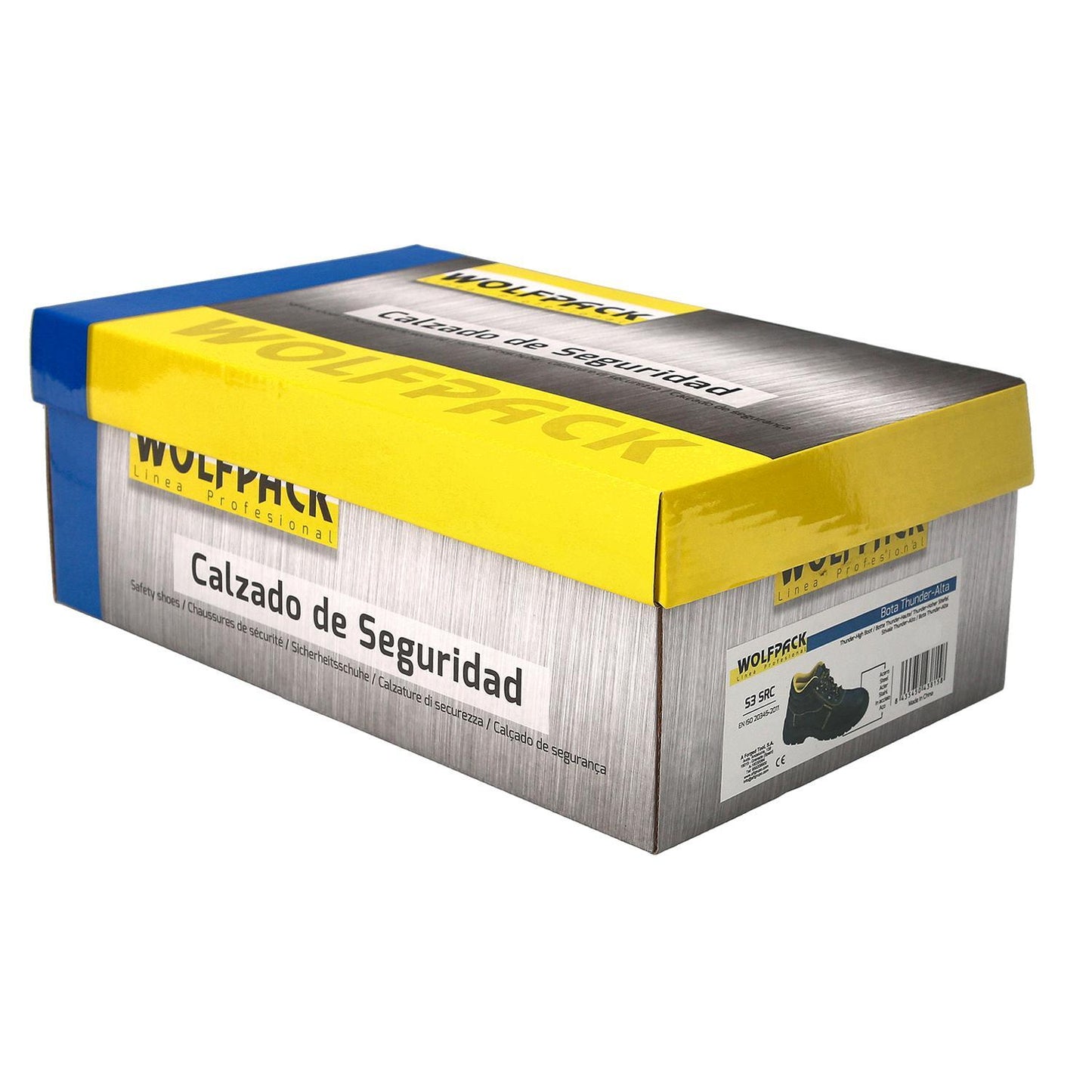 Botas Seguridad S3 Piel Negra Wolfpack  Nº 37 Vestuario Laboral,calzado Seguridad, Botas Trabajo. (par)_2