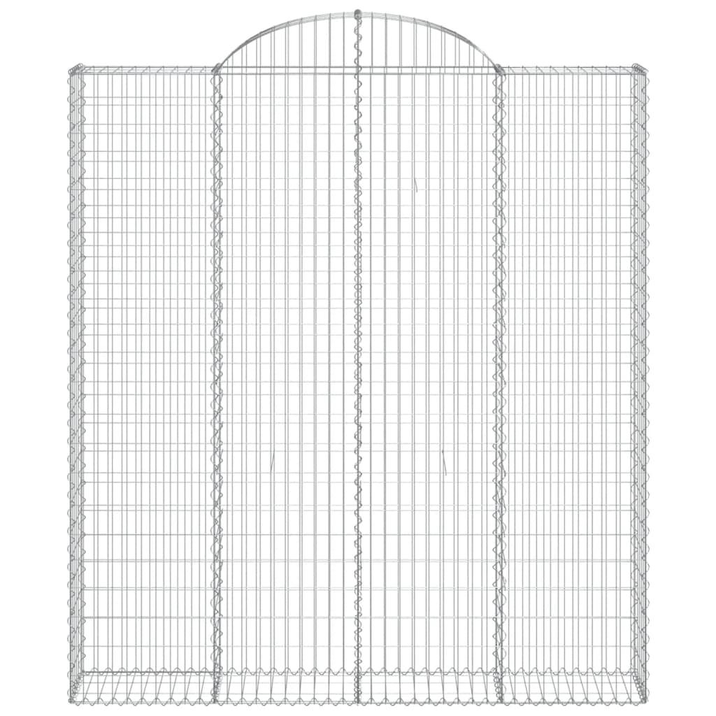 Cestas De Gaviones 3 Uds Forma De Arco Hierro 200x30x220/240 Cm_3
