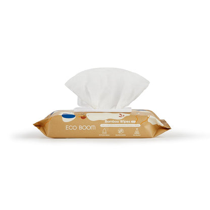 Toalhitas biodegradáveis ​​de bambu Ecoboom 60 unidades