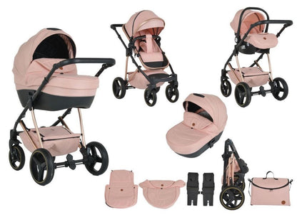 Carrito De Bebé Trio Florence Pink_0