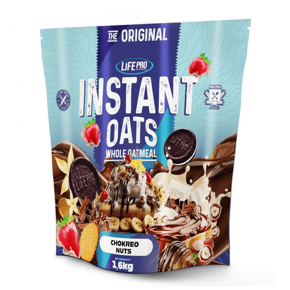 Instant Oats (harina De Avena) - 1,6kg - Chocolate Con Crema De Galleta - Avena - Lifepro_0
