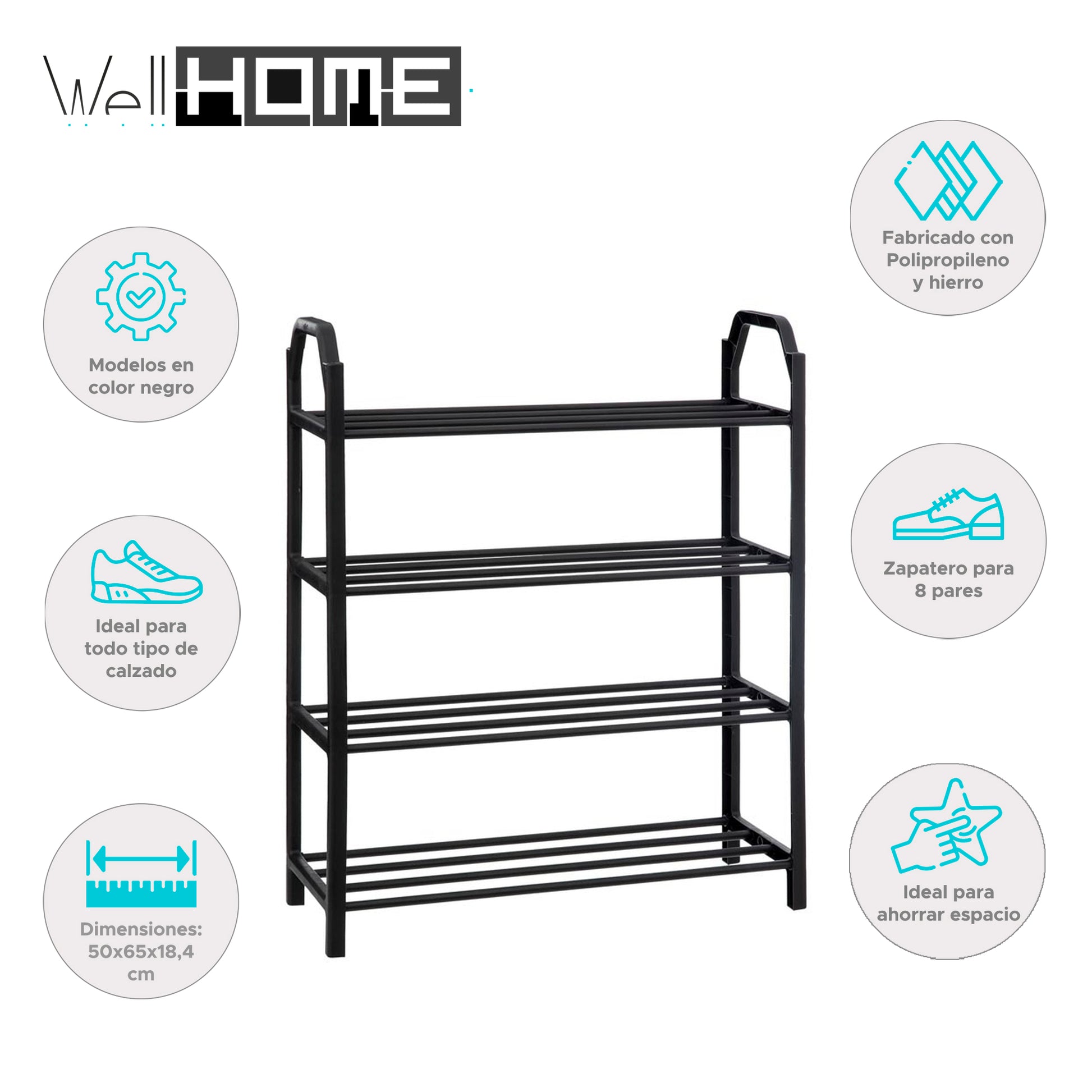 Wellhome Almacenamiento Calzado 8 Pares_1
