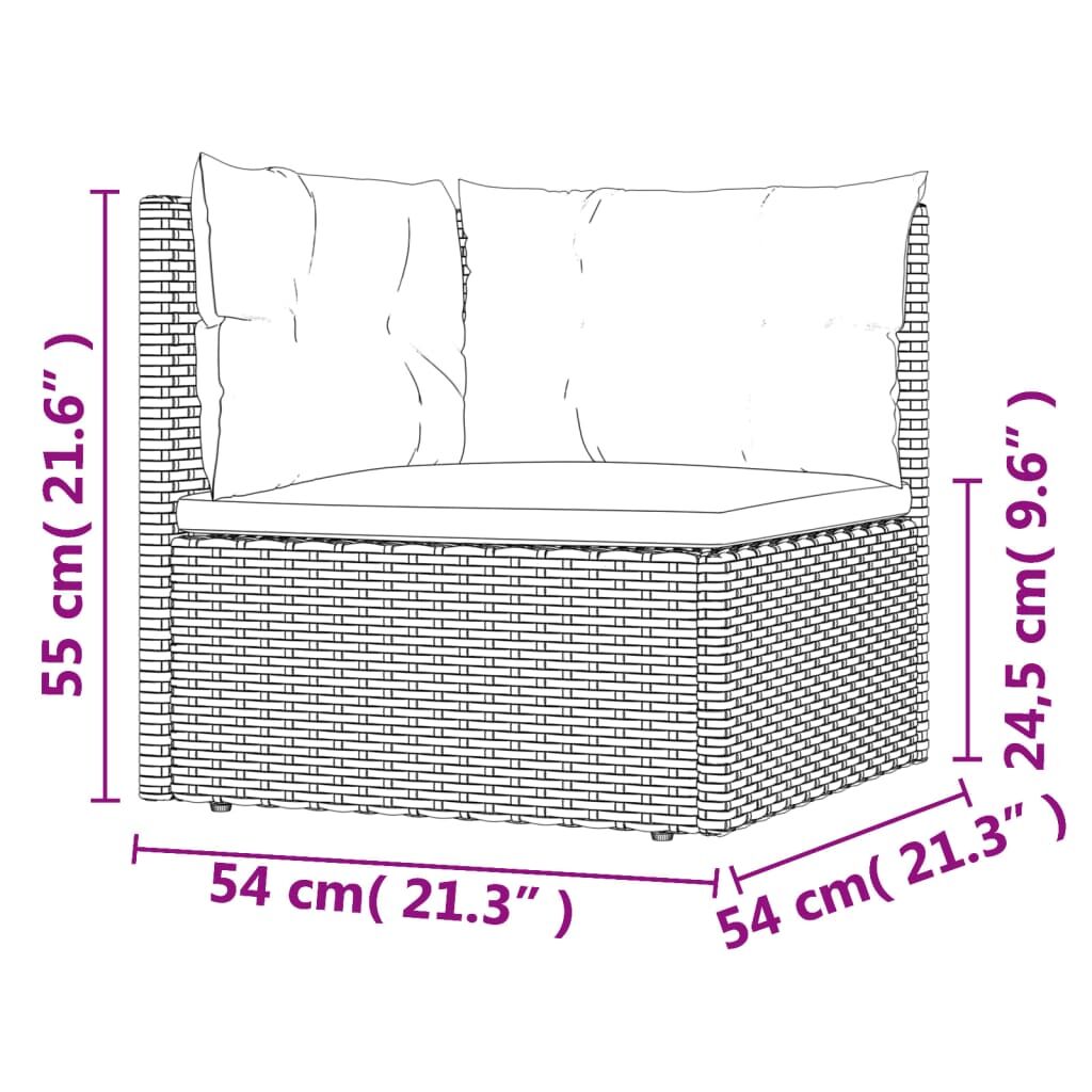 Vidaxl Set De Muebles De Jardín 5 Pzas Y Cojines Ratán Sintético Gris_2
