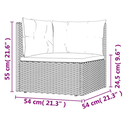 Vidaxl Set De Muebles De Jardín 5 Pzas Y Cojines Ratán Sintético Gris_2