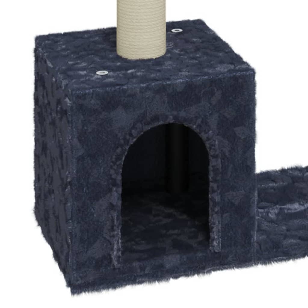 Rascador Para Gatos Con Postes De Sisal Gris Oscuro 60 Cm_4