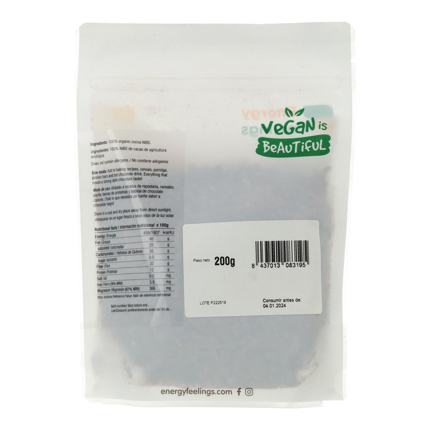 Energy Feelings BIO Cacau Criollo 1 kg