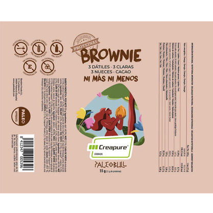 Barra de brownie individual Creapure, Paleobull, 55 g
