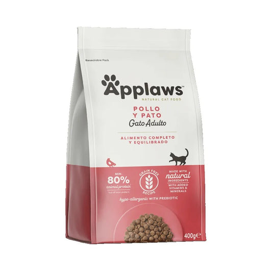 Applaws Cat Dry Adult Frango e Pato 400 g Alimento natural para gatos sem cereais
