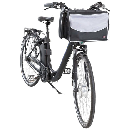 Trixie Cesta Delantera De Bici Para Mascotas Negro Y Gris 41x26x26 Cm_1