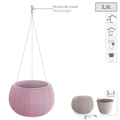 Maceta Splofy Bowl Ws, Con Depósito, Dimensiones (mm) 239x239x161, Color Arándano Claro_2