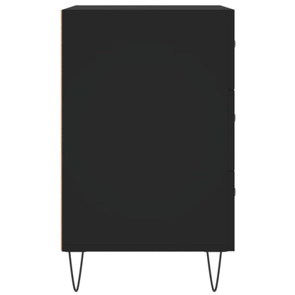 Mesita De Noche Madera De Ingeniería Negro 40x40x66 Cm_4