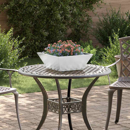 Macetero De Jardín Plateado 40 X 40 X 15 Cm Acero Galvanizado_1
