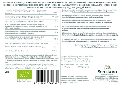 Bayas De Inca Bio - 500g | Fruta Deshidratada Ecológica, Snack Vegano Natural Sin Azúcares Añadidos, Sin Gluten_1