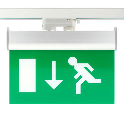 Luz Led Con Señaletica Para Carril Trifásico Rail Exit, Verde_0