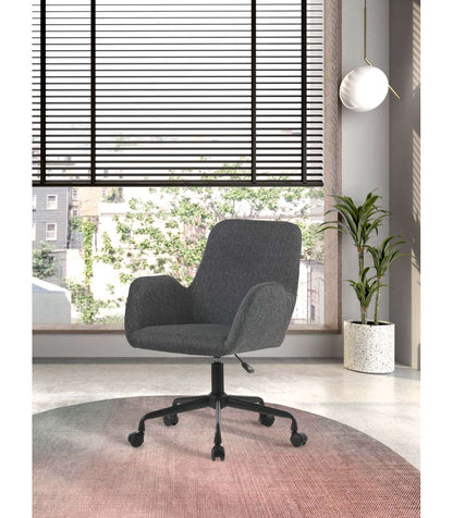 Silla Despacho Giratoria Elevable Acabado Gris Oscuro, 61m(ancho) 82/90cm(altura) 64cm(fon_1
