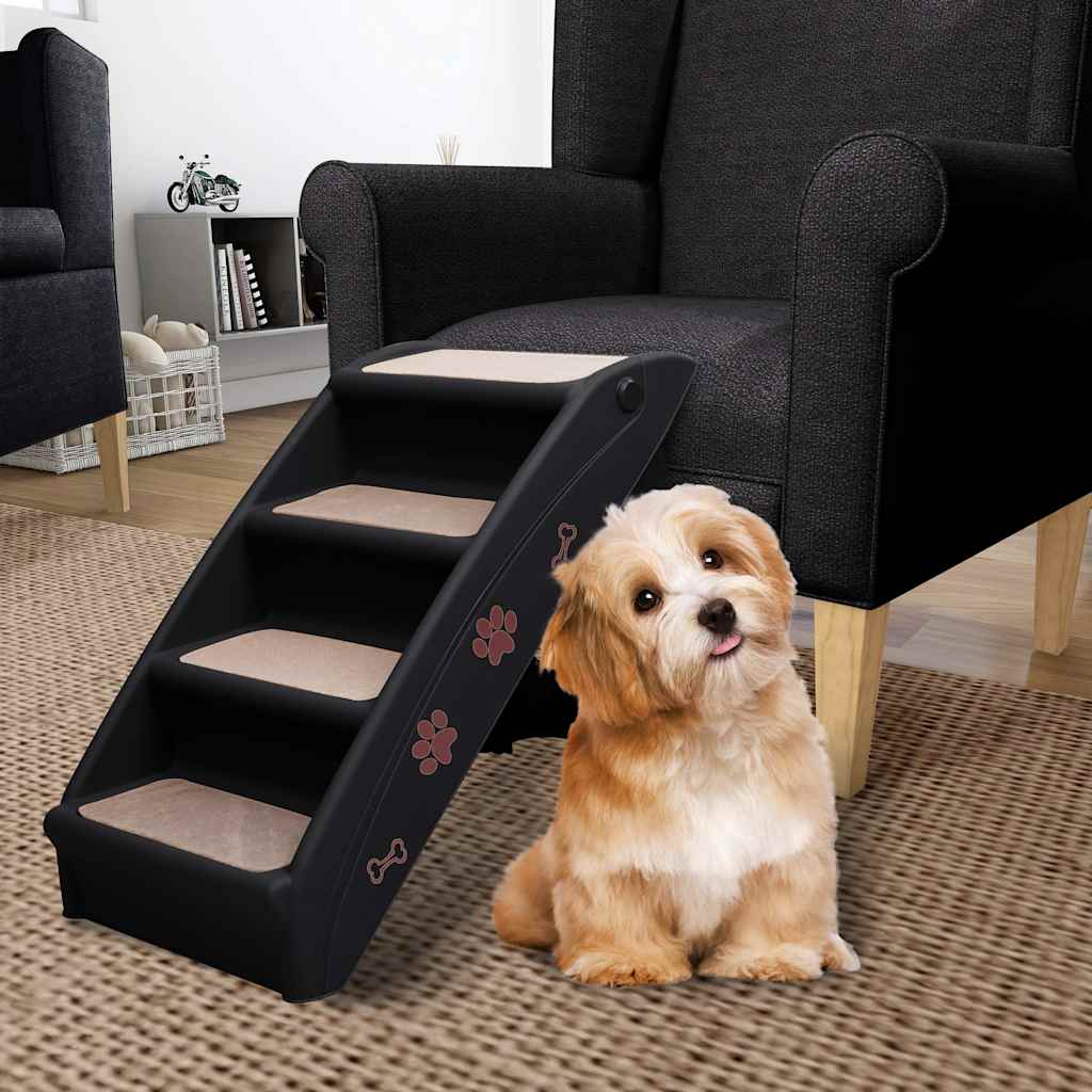 Escalera Plegable Para Perros Negro 62x40x49,5 Cm_1