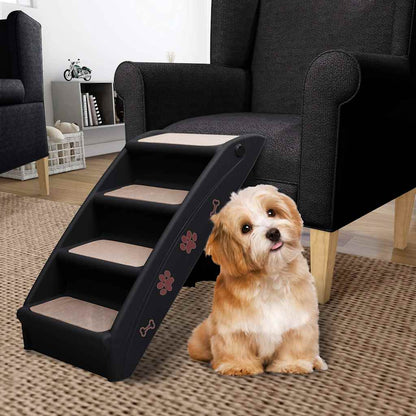 Escalera Plegable Para Perros Negro 62x40x49,5 Cm_1