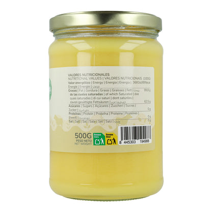 Embalagem de 3 x Ghee manteiga clarificada ECO Planeta Huerto 500 gr