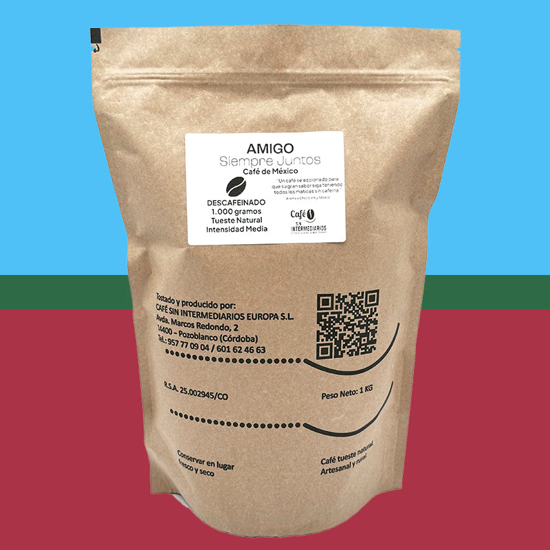 Cafe Sin Intermediarios Café Descafeinado Amigo En Grano Para Superautomática 1 Kg_2