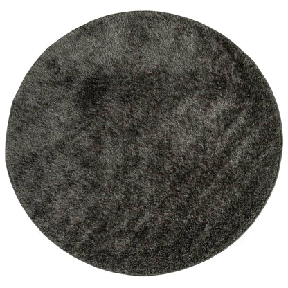 Alfombra Pelo Largo Aspecto Brillante Istan Antracita Ø 120 Cm / Vetonek_3