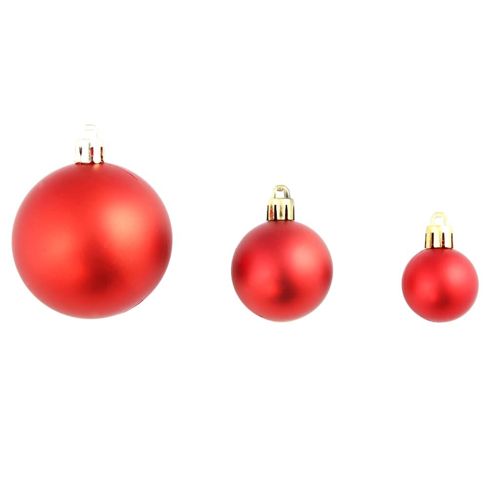 Vidaxl Lote De Bolas De Navidad 100 Unidades Rojas 3/4/6 Cm_3