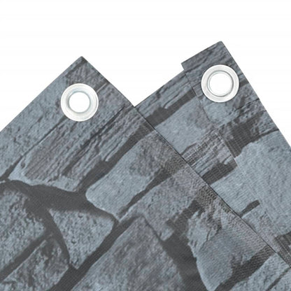 Pantalla De Privacidad De Balcón Pvc Look Piedra Gris 700x90 Cm / Vetonek_2