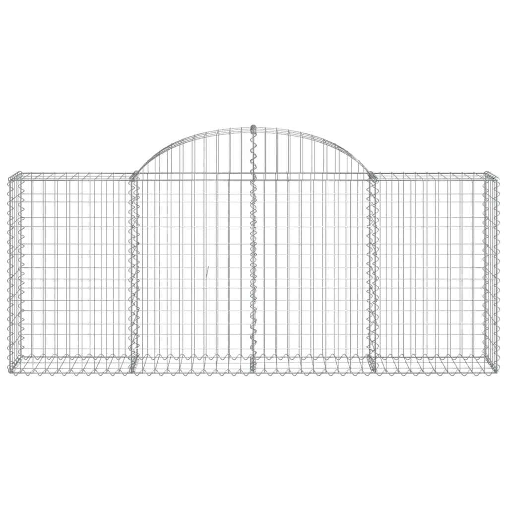 Cestas De Gaviones 10 Uds Forma De Arco Hierro 200x30x80/100 Cm_3