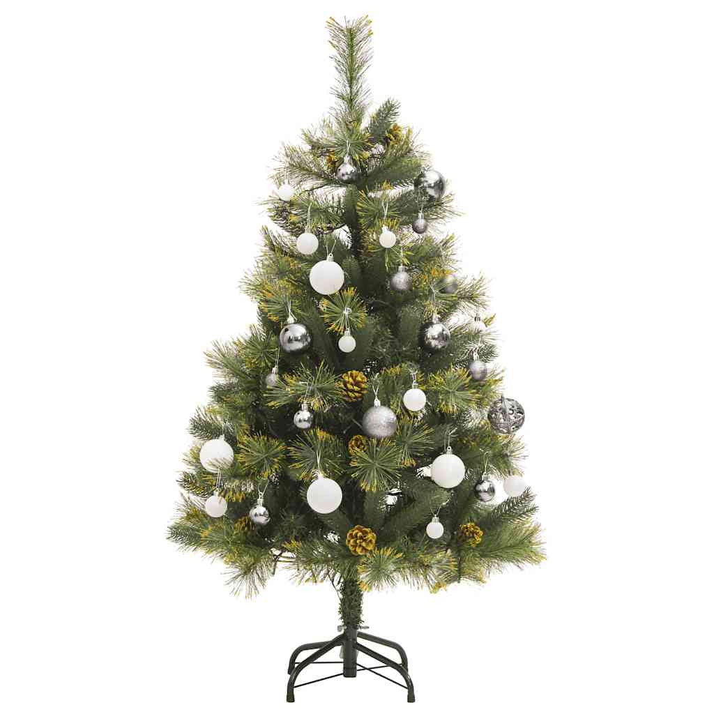 Vidaxl Árbol De Navidad Artificial Con Bisagras 150 Led Y Bolas 150 Cm_3