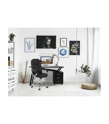 Sillón Giratorio Inmaculada En Polipiel Negro, 66,5 X 51 X 111-120 Cm (ancho X Largo X Al_0