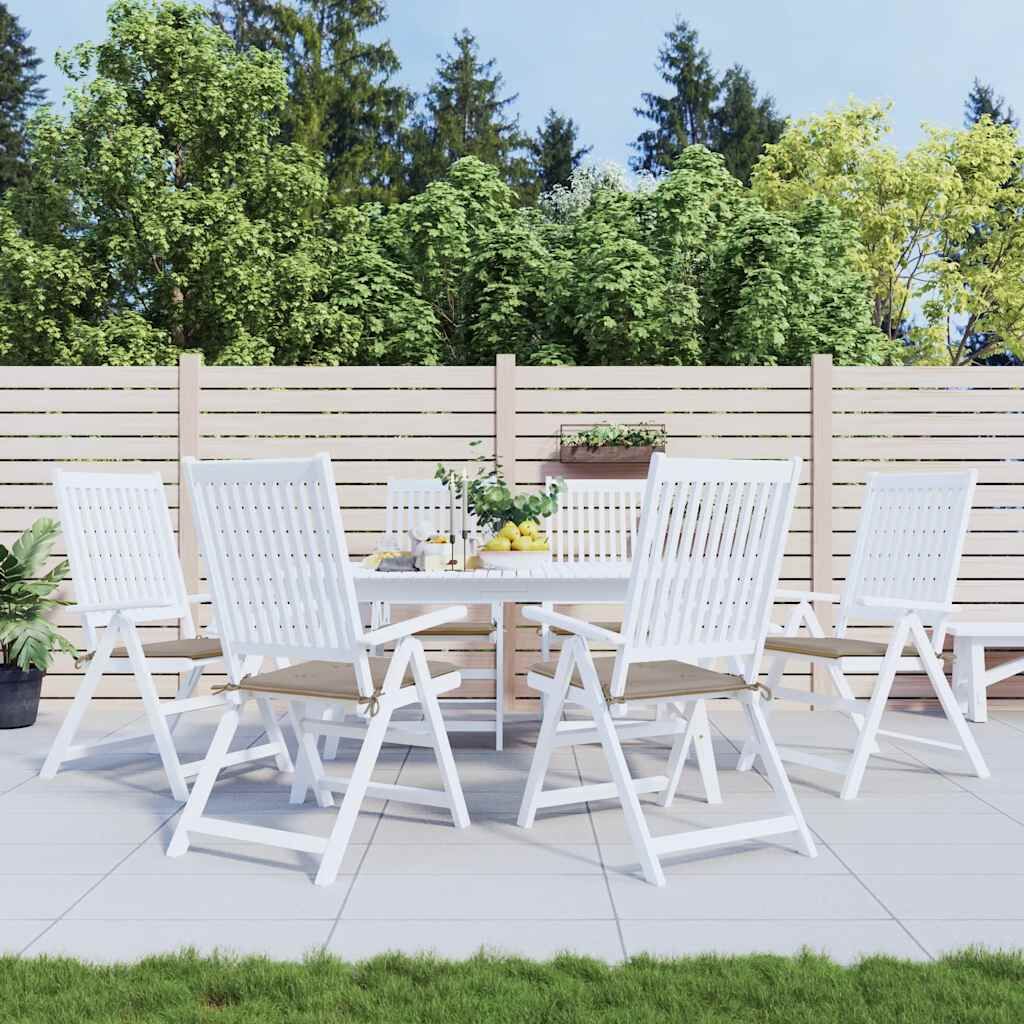Vidaxl Cojines De Silla De Jardín 6 Uds Tela Oxford Taupé 40x40x4 Cm_1
