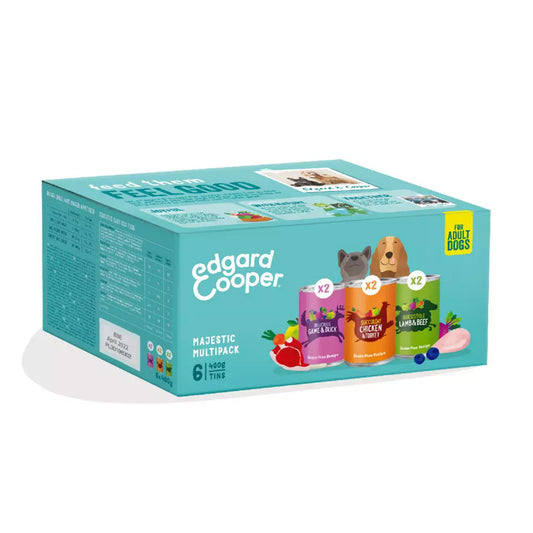 Ração húmida para cães Edgard &amp; Cooper Multipack 6x400 g