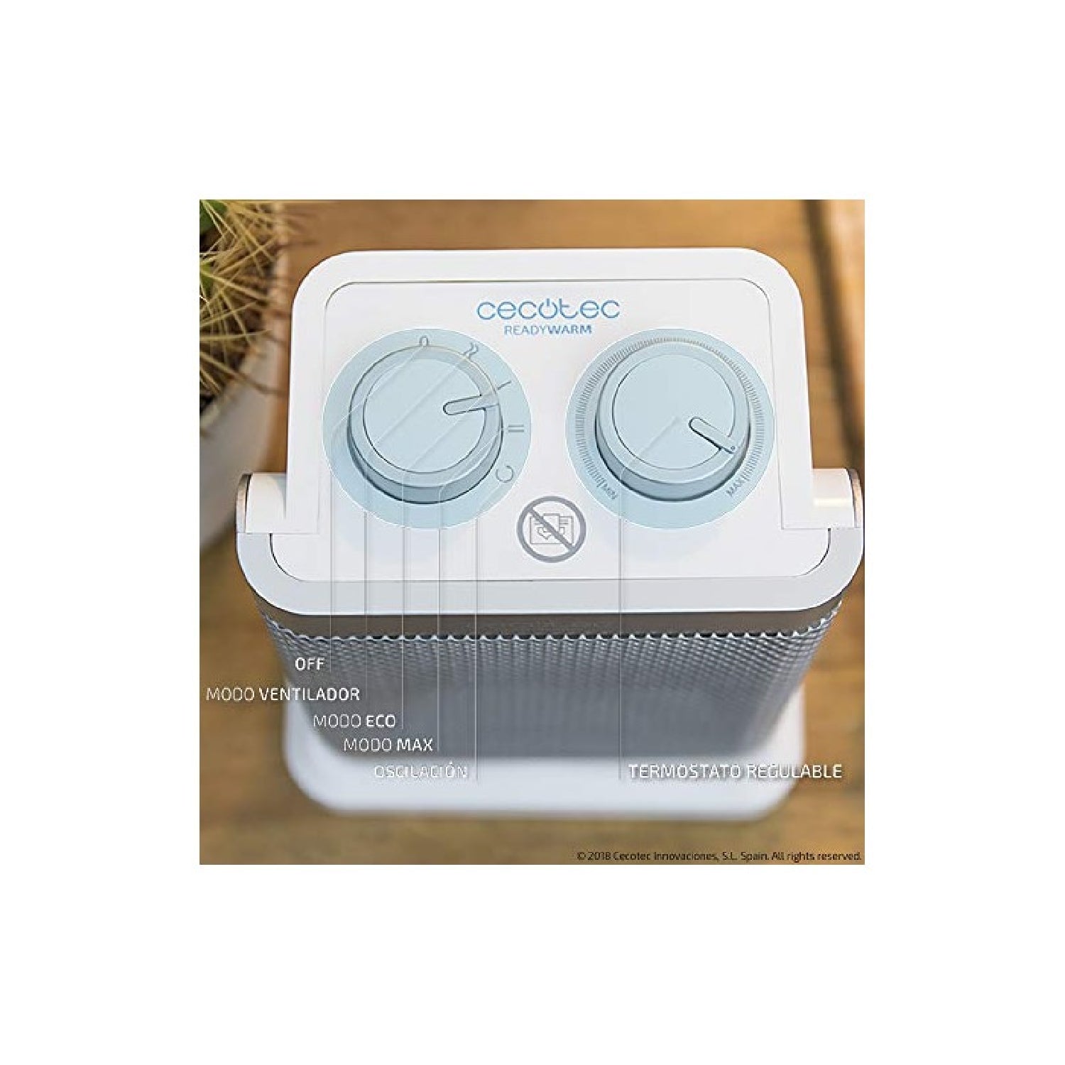 Cecotec Calefactor Cerámico De Sobremesa Calefactor Cerámico Ready Warm 6100 Ceramic Rotate_4