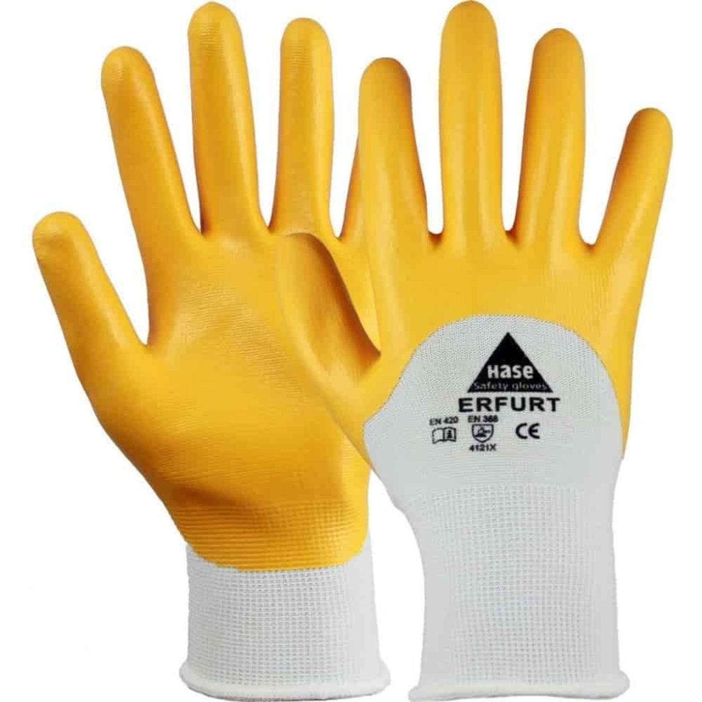 Guantes De Trabajo De Nitrilo Amarillos, Talla 8_0