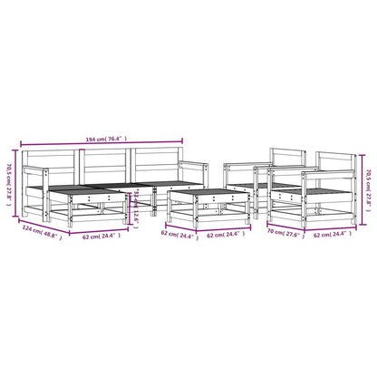 Vidaxl Juego De Muebles De Jardín 7 Piezas Madera Maciza De Pino_2