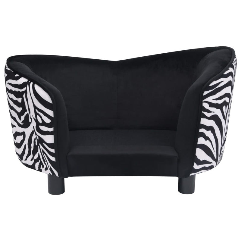 Vidaxl Sofá Para Perros Felpa Negro 68x38x38 Cm_5