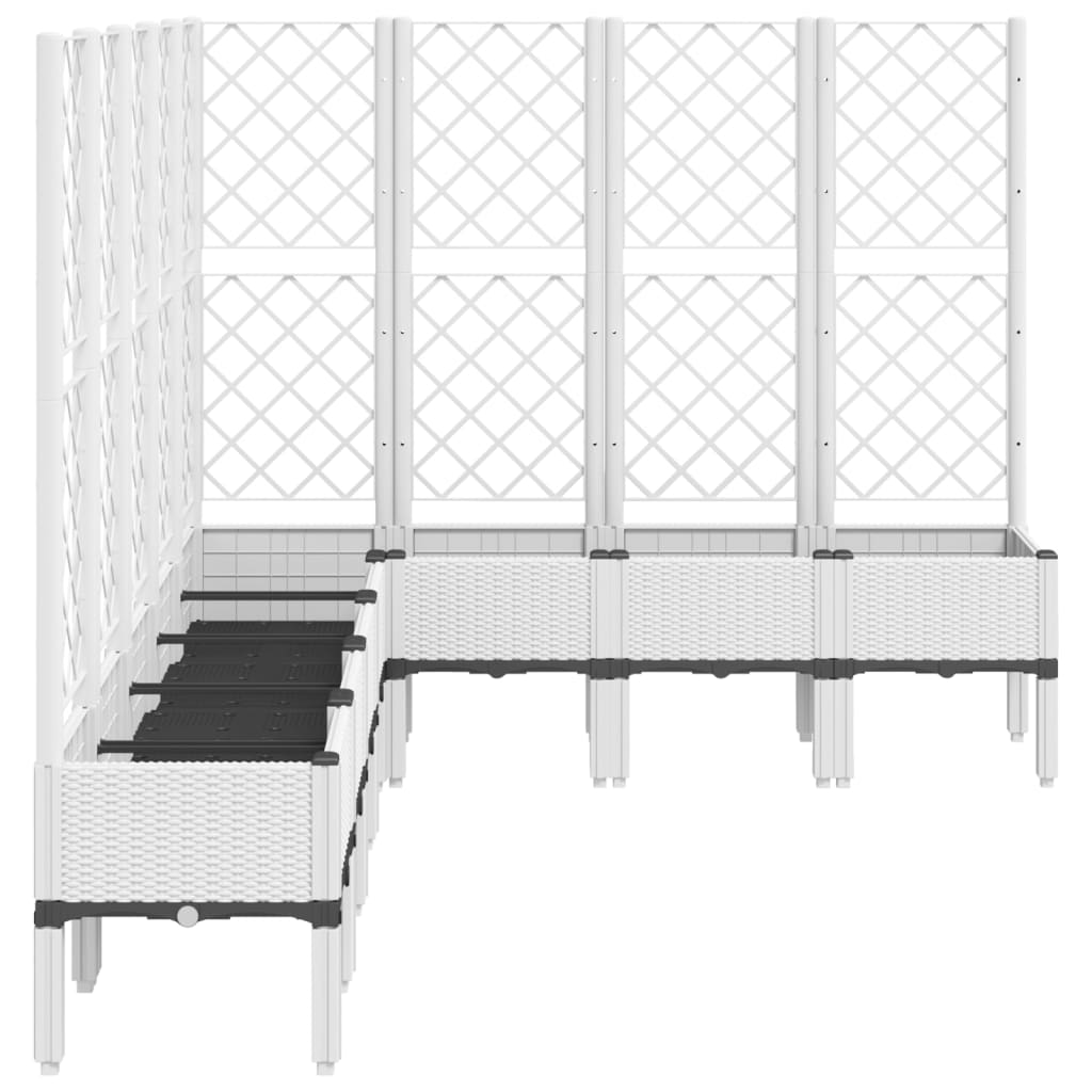 Jardinera Con Enrejado Pp Blanco 200x160x142 Cm_3