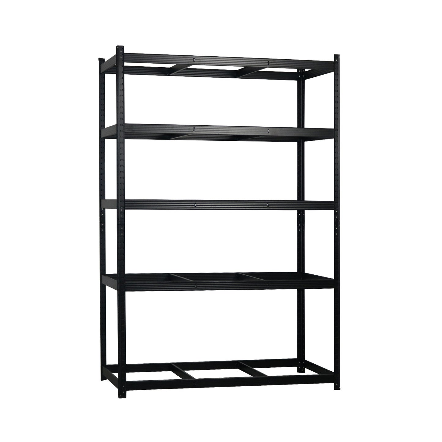 Pack 2 Estanterías Modulares Negras Con 5 Baldas Ajustables 180x120x60cm 1250kg 7house_2