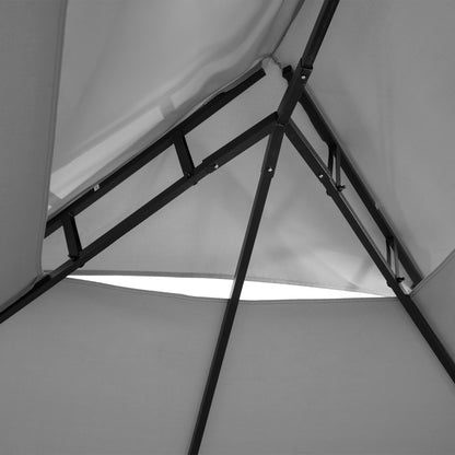 Outsunny Cenador Para Jardín 3x4 M Con Doble Techo Paredes Laterales Gris Oscuro_4