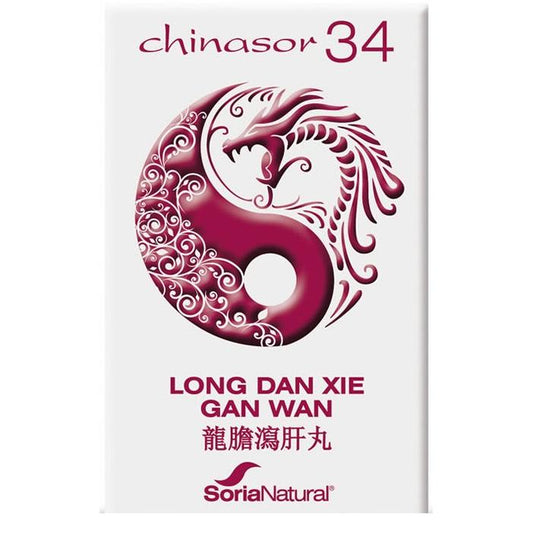 Chinasor 34 Long Dan Xie Gan Wan Soria Natural, 30 comprimidos