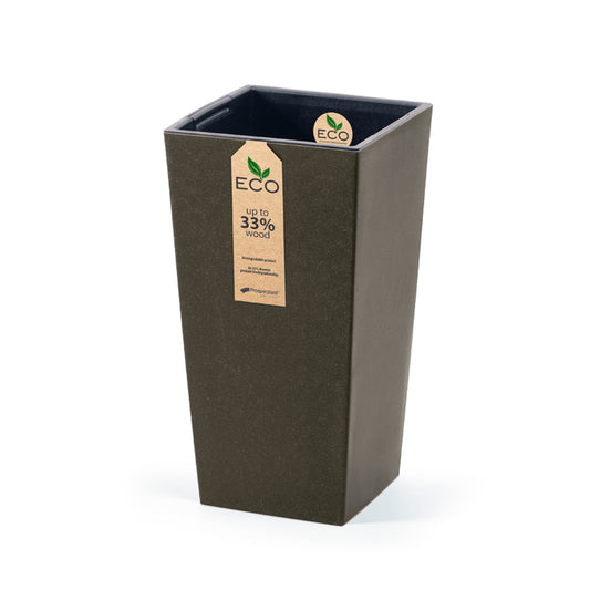 Macetero Cuadrado,con Depósito , De 19,5x19,5x37,5cm, Capacidad De 5 L.