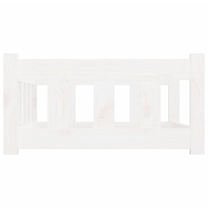 Vidaxl Cama Para Perros Madera Maciza De Pino Blanca 75,5x55,5x28 Cm_4
