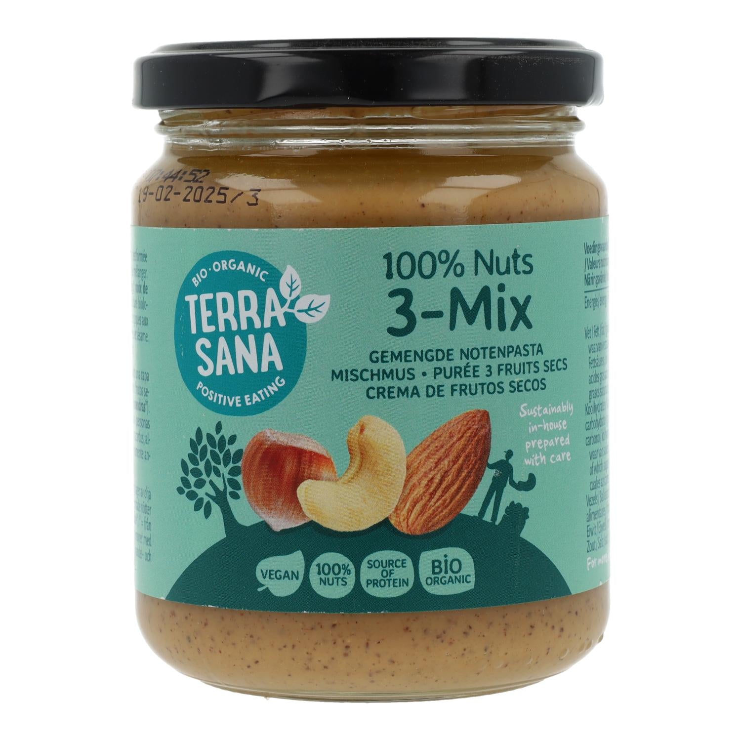Creme de Nozes 3-Mix (sem amendoins) Terrasana 250g