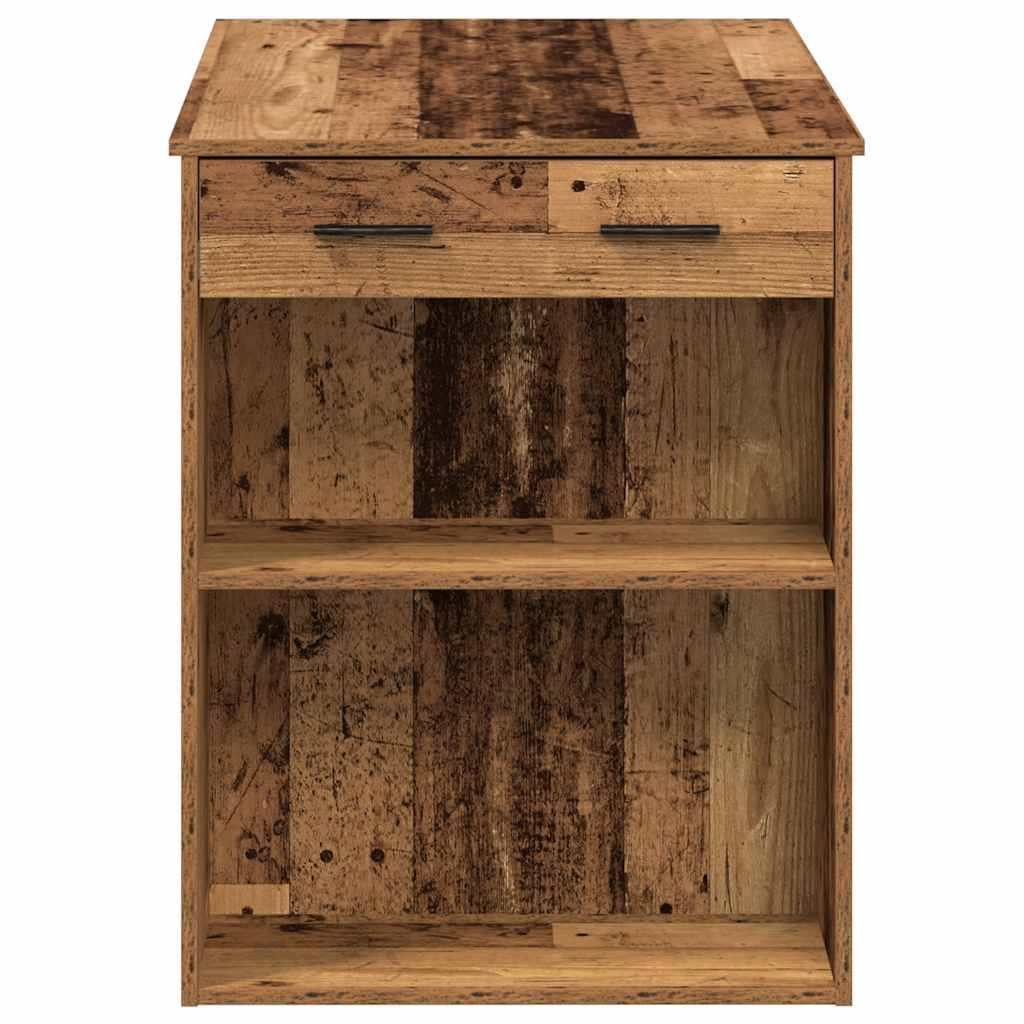 Escritorio Con Cajón Estante Madera Contrachapada Madera Vieja_4