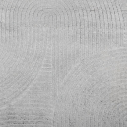 Alfombra De Pelo Corto Look Escandinavo Iza Gris Ø 120 Cm / Vetonek_5