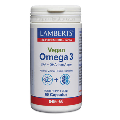 Ómega 3 Vegan – 60 Cápsulas, Lamberts