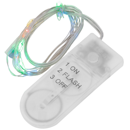 Micro Guirnalda De Luces Led De 2 M Multicolor Con 2 Efectos De Iluminación Y Con Cable Moldeable De Plata_0
