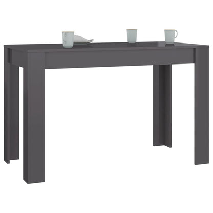 Mesa De Comedor Madera De Ingeniería Gris Brillo 120x60x76 Cm_1